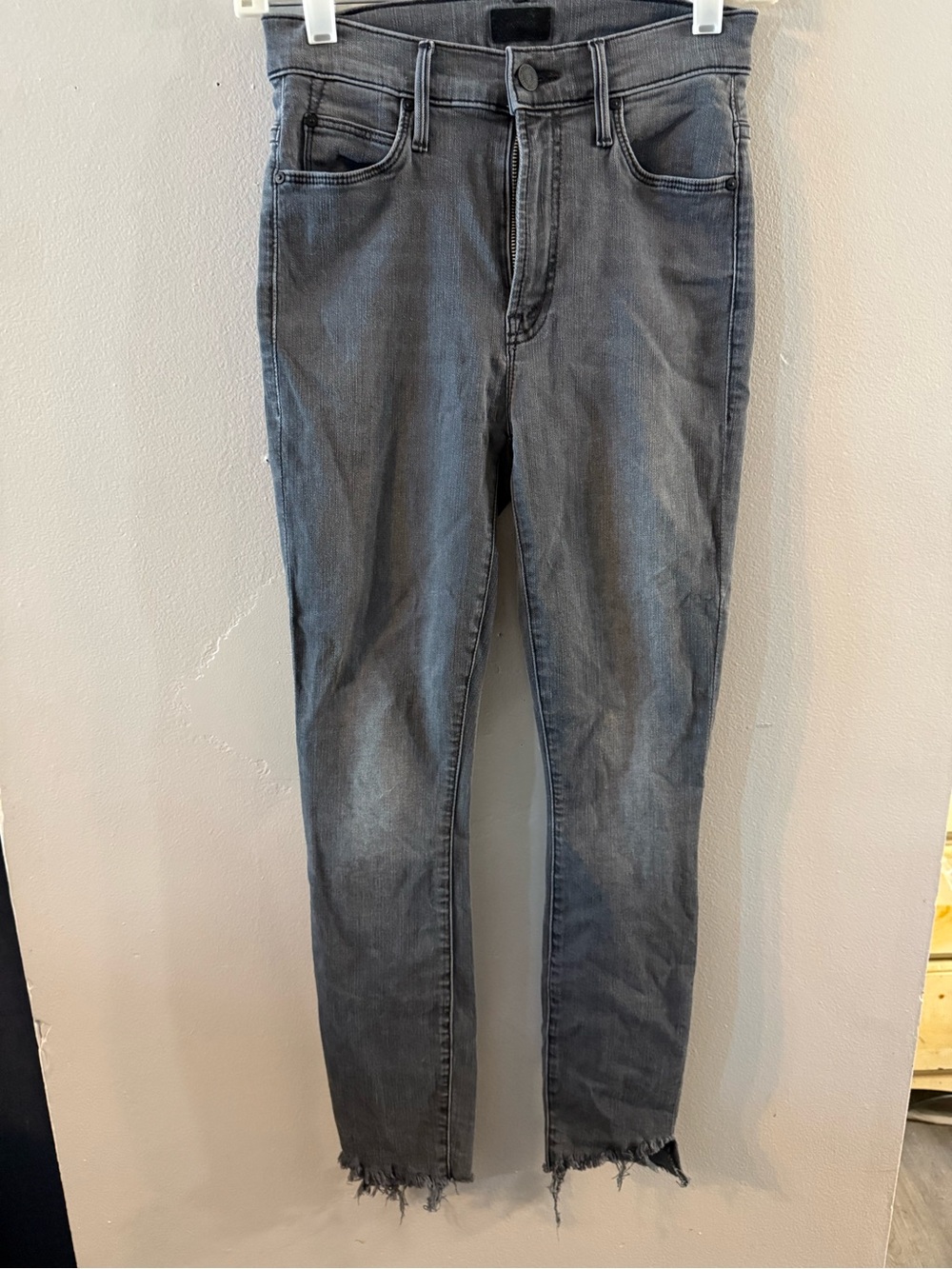 Mother The Looker Ankle Fray Distressed Jeans Burning Out Lanterns Wash 24 Ags